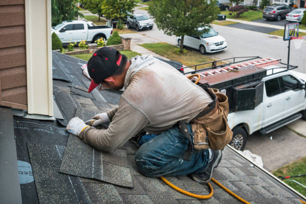 Professional Gutter Repair And Installation technician working in Raymond, WI